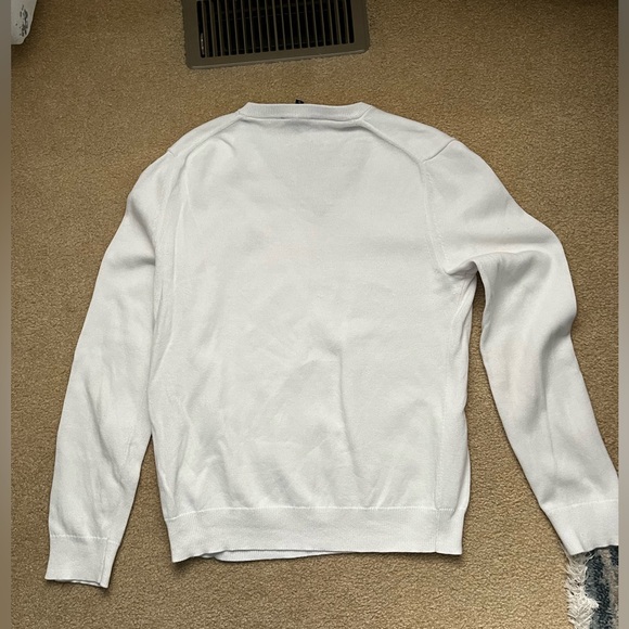 White Express V-Neck Sweater - Medium - Picture 3 of 5